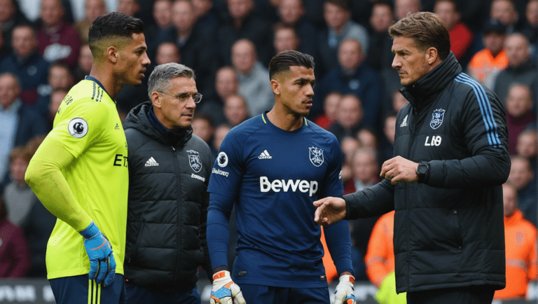 franck raviot supervise alphonse areola lors du match west ham-liverpool. découvrez comment le coach guide le gardien dans ce duel intense de premier league.